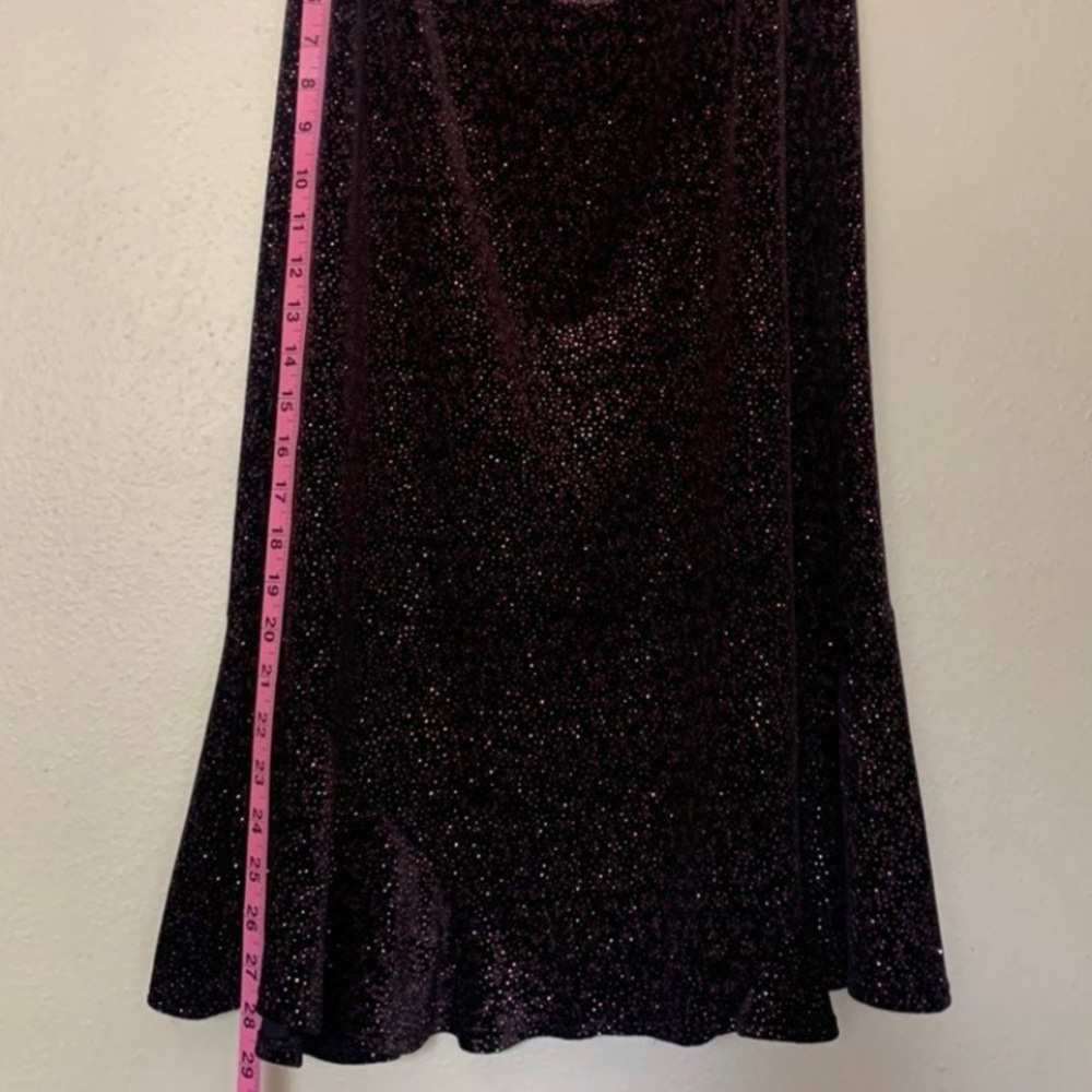 Vintage Gothic Black Velvet and Sparkly Skirt